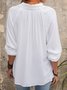 Basic Long Sleeve Casual Shirt Collar T-shirt