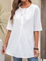 Casual Shift Short Sleeve Cotton Top
