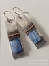 Women Vintage Blue Alloy Earrings