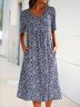 Summer Floral Pockets Midi Dress