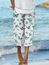 Casual Floral-Print Butterfly Pants