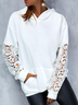 Casual Cotton-Blend Shift Sweatshirt