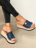 Resort Hemp Rope Sole Wedge Sandals