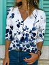 Long Sleeve Casual Floral Top