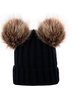 Casual Retro Twist Knit Big Ball Beanie Autumn Winter Thickened Warm Accessories