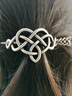 Vintage Silver Viking Pattern Celtic Hairpin Ethnic Jewelry