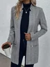 Casual Others Zipper Tweed Jacket