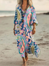 Women Paisley Beach Summer Maxi Dress