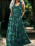 Casual Regular Fit Cotton Animal Dress With No Belt