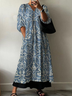 Women's Spring Floral Print Casual Dress