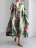 Casual Regular Fit Crew Neck Dress With No