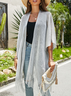 European and American beach bikini jacket sexy tassel shawl women knitted wind cape style sun protection blouse