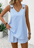 Casual Striped V Neck Loose Two-Piece Set