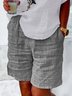 Summer New Linen Shorts Casual Loose Ladies Thin Pajama Pants Striped Outer Wear Beach Shorts