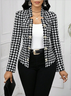 Stand Collar Casual Cotton Geometric Jacket