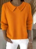 Shawl Collar Casual Cotton Sweater