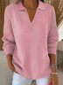 Shawl Collar Plain Simple Loose Sweater