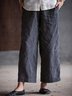 Casual Plain Straight Pants