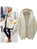 Loose Lapel Collar Dolman Sleeve Split Joint Girly Coat