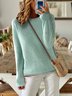 Casual Plain Crew Neck Sweater