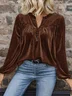 Velvet Urban Plain Crew Neck Blouse